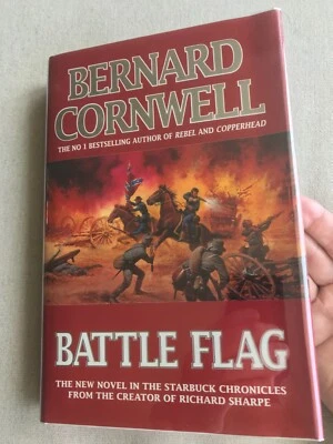 Battle Flag signed by Bernard Cornwell (Hardcover, True 1st UK, New) - Imagem 1 de 4