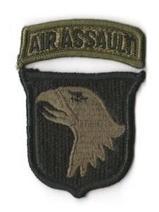 101st AIR ASSAULT "Patch & Tab" Subdued (Herstellung 1970-1980) - Bild 1 von 1
