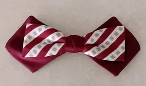 Pajarita vintage para hombre roja, blanca, gris con clip a presión - Imagen 1 de 2