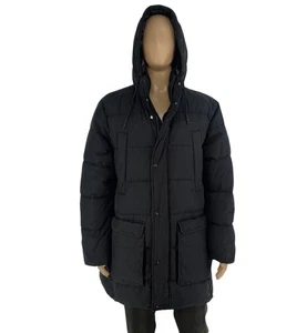 GANT Men Black The Alta Down Hooded Parka Jacket Coat Size L - Picture 1 of 17
