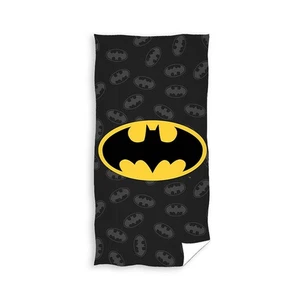 Batman Logo Strandtuch 140x70cm 100% Baumwolle Velour-Feel Schwarz Gelb - Bild 1 von 1