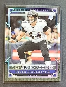 Tyler Linderbaum 2022 National Treasures Treasured Rookies Holo Silver RC #/25 - Picture 1 of 12