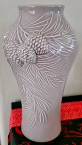 Florero perfecto Rookwood Pottery Piña precioso gris con detalles de carbón 2010 - Imagen 1 de 7