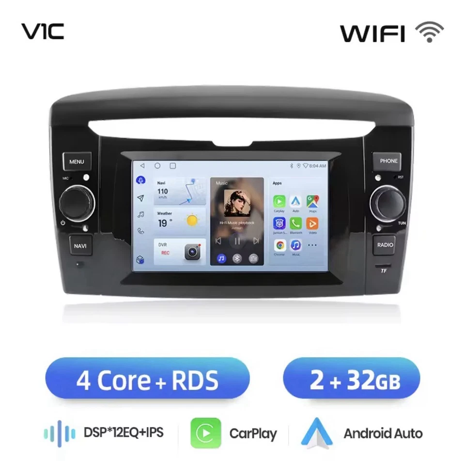 Autoradio Lancia Ypsilon 2012-2020 CarPlay-AndroidAuto Wireless 2G+32GB BT RDS - Bild 1 von 4