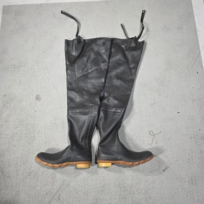 Cabelas Hombres Negro Vadeadores Botas de Cadera Pesca Caza Goma Hechas en EE. UU. Foto 1 de 4