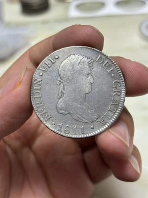 1811-C CL Spain 8 Reales Silver Coin Cadiz Mint Rare - Image 1 of 3