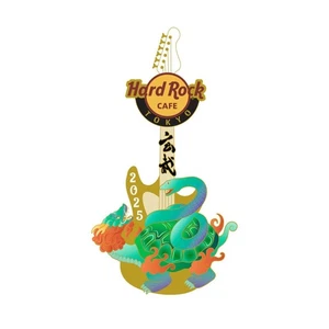 Hard Rock Cafe Tokyo 2025 Santa Genbu Guitar Snake Pin Badge from Japan - Picture 1 of 1