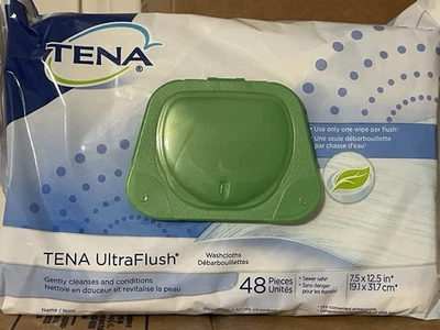 Paquete suave de limpieza personal Tena Ultra Flush/perfumado con vitamina E 48 unidades, 65726  Foto 1 de 4