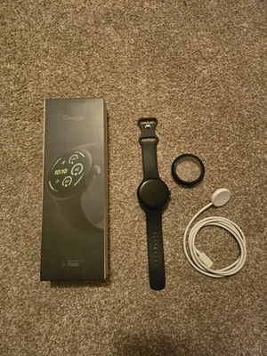 Google Pixel Watch 3 Matte Black 45mm + Screen Guard - Image 1 of 3