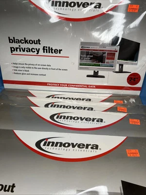 5pk Innovera 24" Widescreen Blackout Privacy Filter 16:10 16.9 Ratio IVR-BLF24W - Image 1 of 2