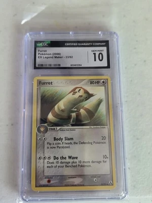 Pokémon TCG Furret EX Legend Maker 33/92 CGC Gem Mint 10 - Image 1 of 2