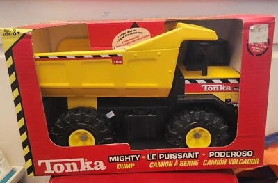 Vintage 2000 TONKA MIGHTY DUMP TRUCK Steel #93901 In Original Box Hasbro Yellow - Image 1 of 4