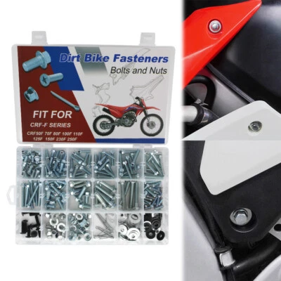 Kits de pernos de guardabarros de marco de plástico aptos para HONDA CRF50F 2003-2024 CRF70F 2003-2013 Foto 1 de 4