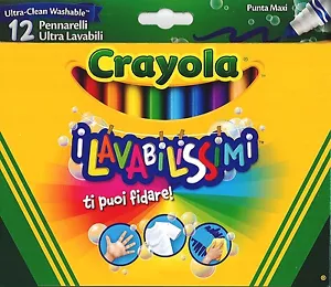 PAKET 12 BUNTE MARKER WASCHBAR CRAYOLA 12 STÜCK - Bild 1 von 1