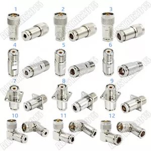 1x UHF PL-259 SO-239 Male Female Clamp Connector RG58 RG400 RG5 RG8 LMR400 Cable - Picture 1 of 25