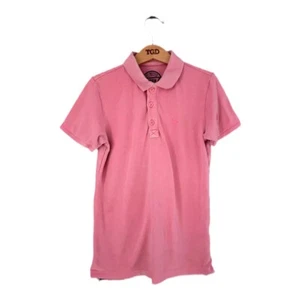 Boys Girls Pink 100% Cotton Short Sleeved Polo Shirt Top Age 8 years - Picture 1 of 3