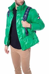 tommy hilfiger puffer jacket green