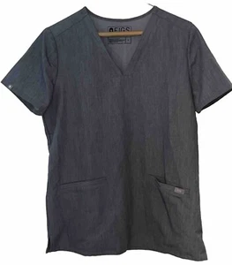 Figs Scrub Top Womens Small Gray Technical Collection Pockets Stretch Breathable - Picture 1 of 7