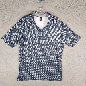 Anderson Ord Performance Polo Shirt Mens Medium SOFT Floral Print Short Sleeve - Picture 1 of 10