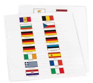 Leuchtturm Flaggen-Set / Etiketten für NUMIS Euro-Alben - Bild 1 von 1