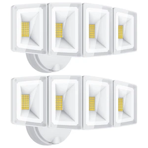 100W 4 Head LED Security Light 10000LM Exterior Flood Light Wall Switch IP65 - Picture 1 of 11
