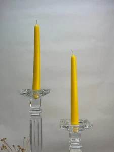 Tapered Light Yellow Candles 7.5 Hours burn time 240mm pack of 50 - Picture 1 of 2