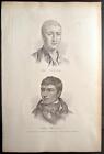 Original 1812 Etching of Early Boxing George Taylor and James Belcher