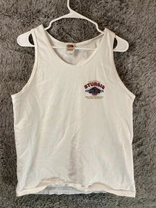 Sturgis 2003 Motorcylce Rally T shirt No Sleeve Muscle Shirt White Large - Picture 1 of 6