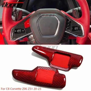 Palancas de cambio de carbono para volante Corvette C8 Z06 Z51 Stingray 3LT 20-23 - Imagen 1 de 10