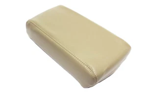 Fits 95-01 Ford Explorer Beige Real Leather Center Console Lid Armrest Cover - Bild 1 von 3