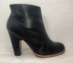 Rachel Comey Pebble Leather Heeled Ankle Boots Women's US 8.5 Black Excellent 😍 - Picture 1 of 12