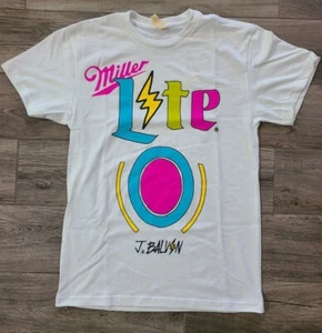 Miller Lite J Balvin Bodegawear T-Shirt Size Small White Tee Promo Merch iLego! - Picture 1 of 7