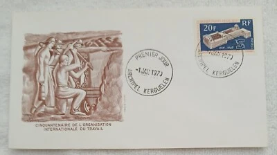 FRANCE 1970 - CINQUANTENAIRE DE L'ORGANISATION INTERNATIOLE DU TRAVAIL - FDC - Image 1 of 2