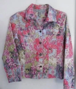 WOMEN'S JACKET Spring Fashion Medium Pink Red Blue Lightweight EUC - Picture 1 of 1