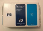 HP 80 Cyan 175mL Ink Cartridge C4872A DesignJet 1000 New