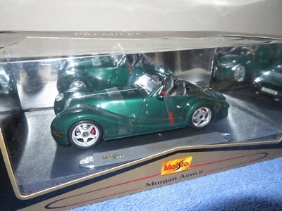 MORGAN AERO 8 GREEN 1:18 PREMIERE MAISTO OPENING HOOD, DOORS & TRUNK - Image 1 of 4