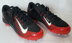 Men’s Nike BSBL VAPOR FLYWIRE Metal Cleats Size 14 Black Red - Picture 1 of 9