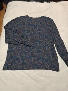 Vintage Country Sophisticates Pendleton Hidden Button Down Blouse Paisley Boho - Picture 1 of 8