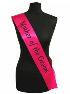 Hot Pink With Black Writing ‘Mother Of The Groom’ Sash - Picture 1 of 1