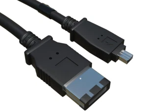 Firewire Cable 6 - 4 iLink 6 pin 4 DV IEEE 1394 Short 1 Metre Lead - Picture 1 of 3