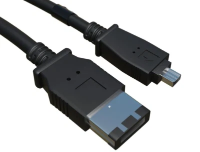 Firewire Cable 6 - 4 iLink 6 pin 4 DV IEEE 1394 Short 1 Metre Lead - Image 1 of 3