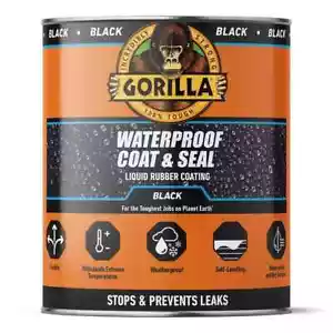 Gorilla Glue Waterproof Coat & Seal Liquid Rubber Coating Black - Picture 1 of 6