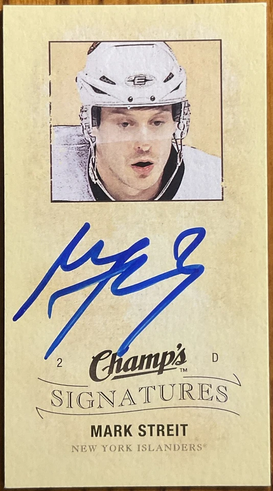 2009-10 Upper Deck Champ’s Signatures MINI Mark Streit #CS-MA New York Islanders - Image 1 of 2