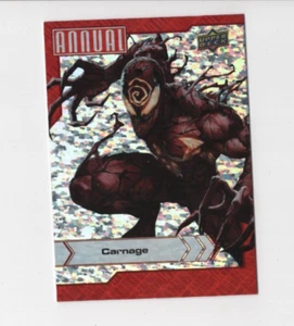 CARNAGE SILVER SPARKLE PARALLEL #17 MARVEL ANNUAL 2022-23 SKYBOX UPPER DECK MCU - Picture 1 of 2