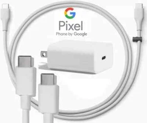 OEM Google USB-C Fast Charger & USB-C to USB-C Cable Set Google Pixel 7,8,9 Pro - Picture 1 of 7