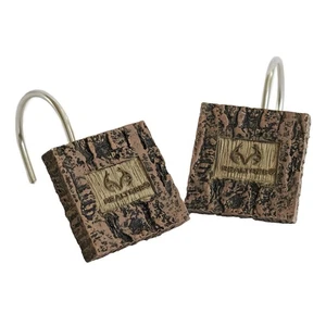 Realtree Xtra 12 Ganchos para Cortina de Ducha Resina Camuflaje Marrón Verde Gris Óxido - Imagen 1 de 1