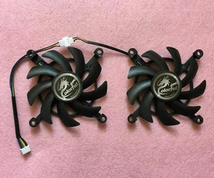 Pair Fans Cooler Fan For Colorful GTX 1650 GTX1660Ti RTX 2060 87mm Graphics Card - Afbeelding 1 van 5