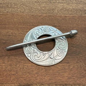 Celtic Pewter Scarf, Shawl, Cloak or Kilt Pin - Picture 1 of 6