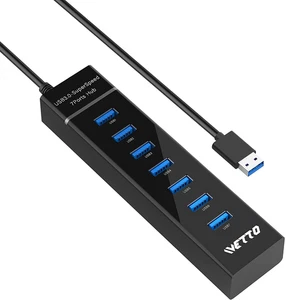 IVETTO 7-Port USB 3.0 Hub with 3.3Ft Cable for Laptops & PCs - Picture 1 of 12