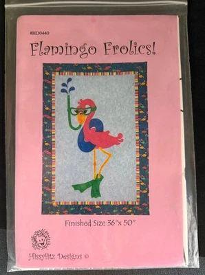 Flamingo Frolics! 36" x 50" Hissyfitz Designs #HD0440 Quilt Pattern - Image 1 of 3